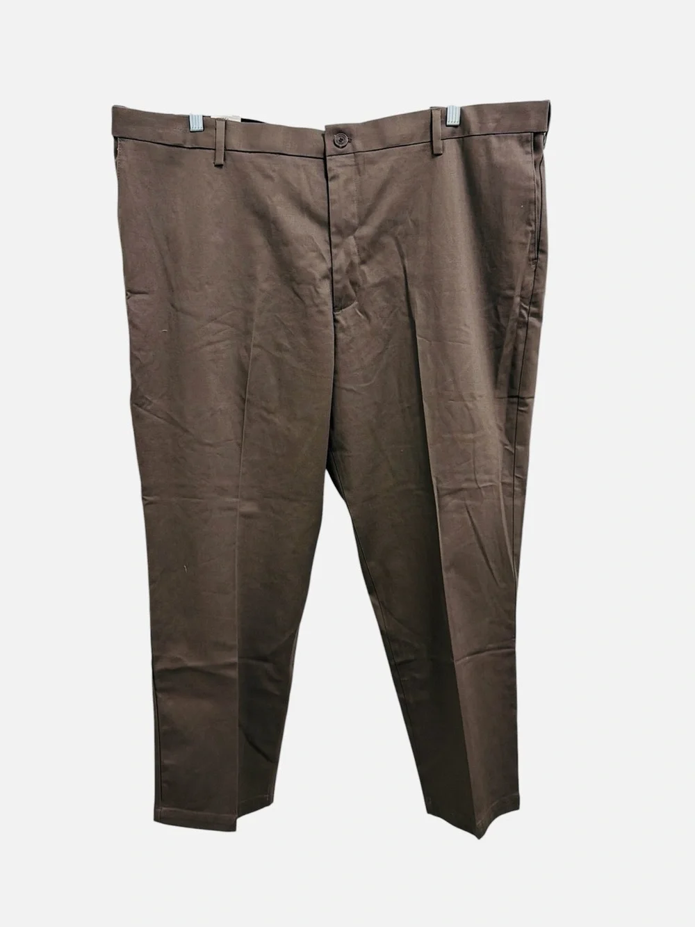Dockers Signature Khaki Pants Classic Fit Lux Cotton Dark Pebble Mens Size 50x30